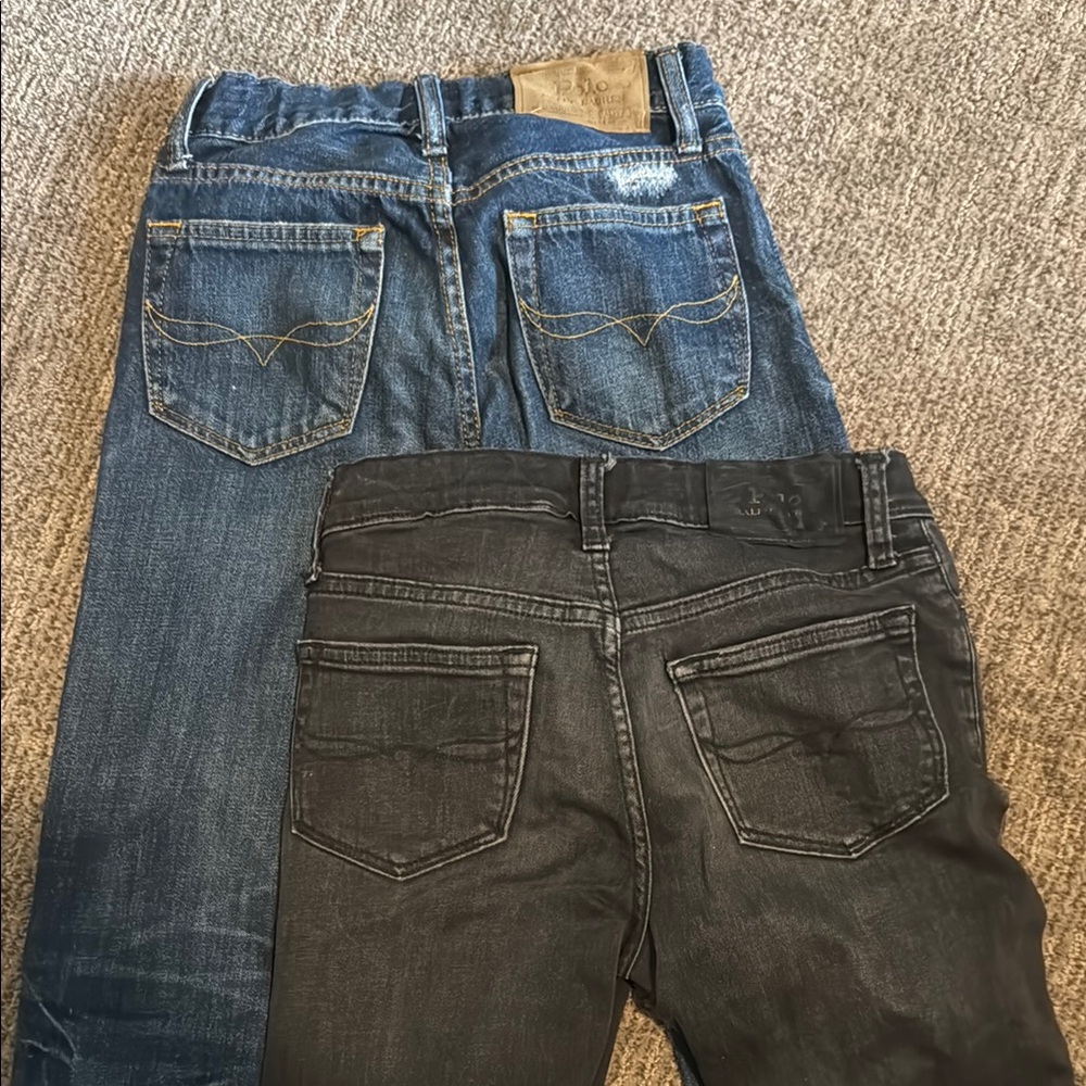 Boys size 10 Blue and Black Jeans